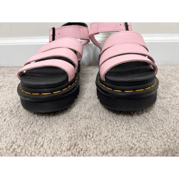 Dr Martens Womens Blaire Cambridge Fisherman Leather Sandals Pink Womens Size 6 - Picture 4 of 10